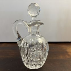 VINTAGE CLEAR CUT CRYSTAL CRUET