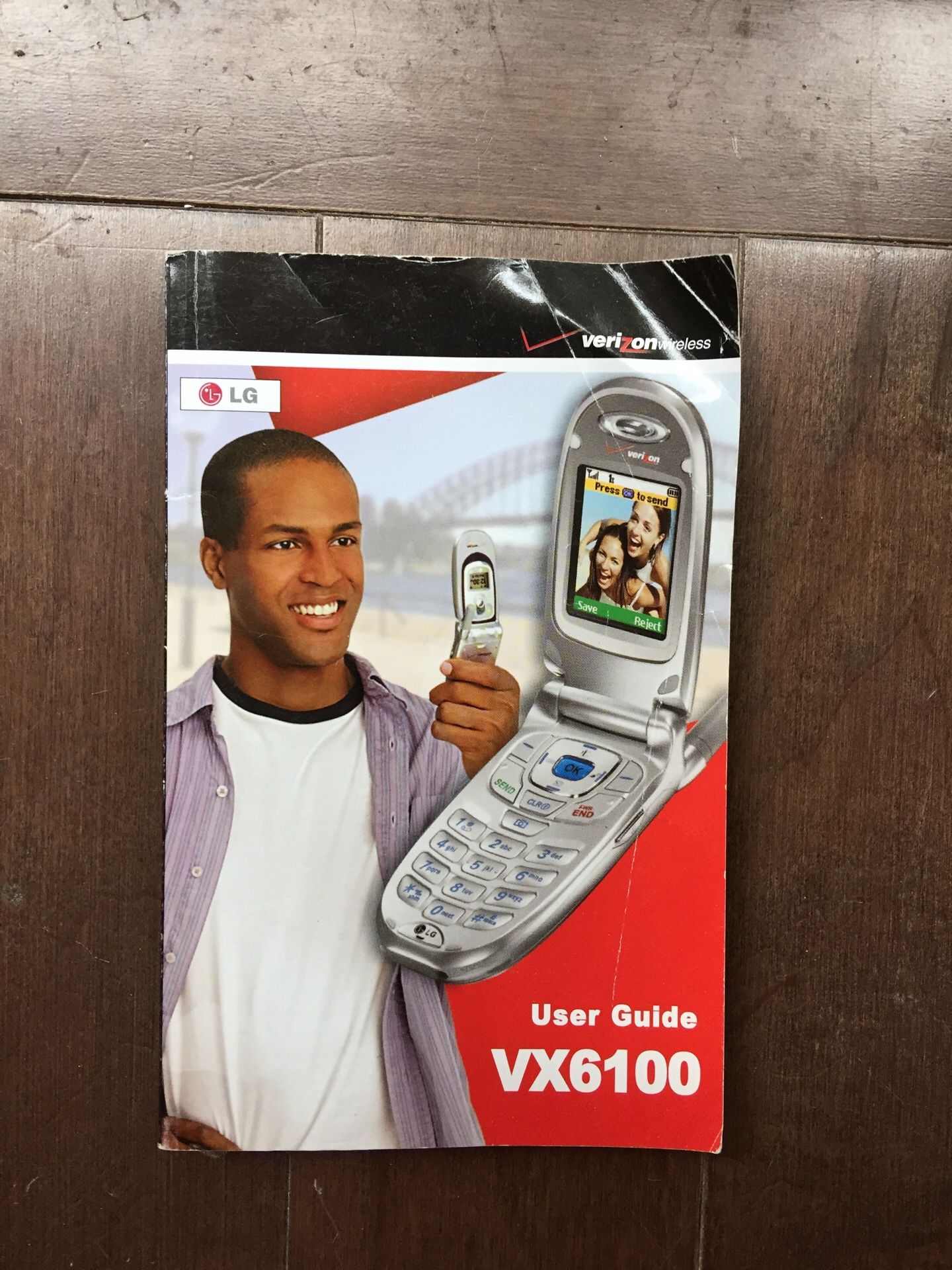 User Guide for older flip phone VX6100 LG