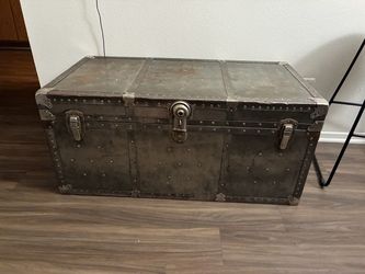 Vintage Metal Storage Trunk