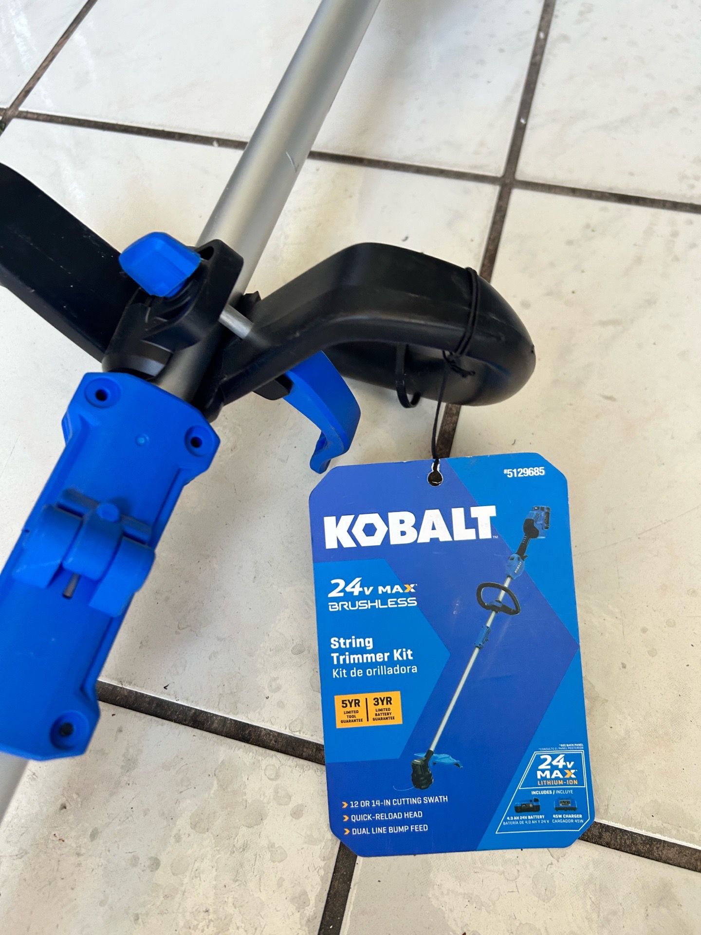 Kobalt string trimmer 24 volt brushless tool only