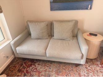 Grey/Blue Loveseat