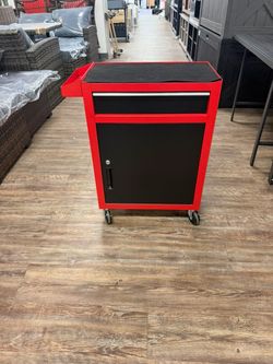New 2 In 1 Iron Rolling Chest Cabinet Storage Tool box Cart 5 Drawers& Rubber Wheel