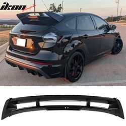 Fits 2012-2018 Ford Focus Hatchback RS Style Gloss Black Rear Window Roof Spoiler ABS