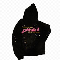 sp5der classic hoodie “pink”