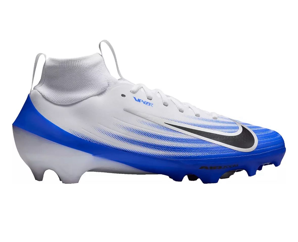 Nike Vapor Pro 1 Football Cleats Men’s Size 9 White and Blue FB3298