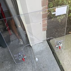 Lexan Clear Wheelchair Clamp On Tray/Desk.  Brand new! Size 28x24” with 17” opening. 