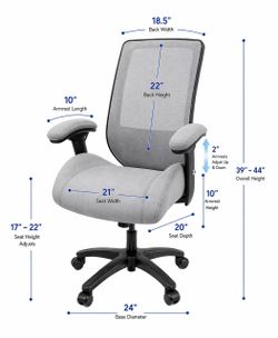 Gray Mesh High-Back Ergonomic Office Chair