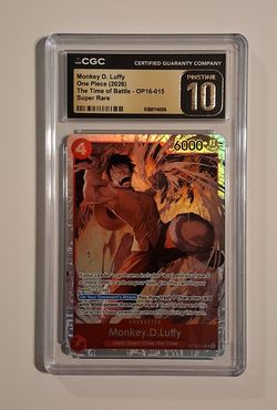 2026 One Piece The Time Of Battle Monkey D. Luffy OP16-015 CGC 10 PRISTINE