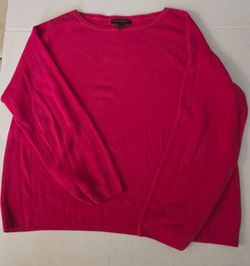 Banana Republic Women's Pink Cotton Modal Blend Light Crewneck Sweater Large