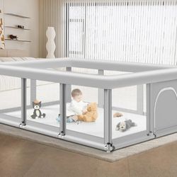 Jaobeem Large Baby Playpen for Babies and Toddlers, Playpen 74×50"