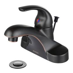 4 in. Centerset Single-Handle Low Arc Bathroom Faucet: $57.68