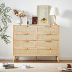8 Rattan Drawers 