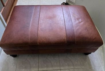 Genuine Leather Ottoman