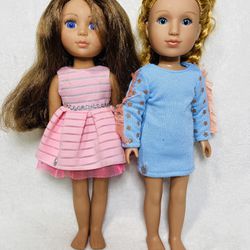 14” Glitter Girls Dolls Blonde Brunette Dress Up Dolls