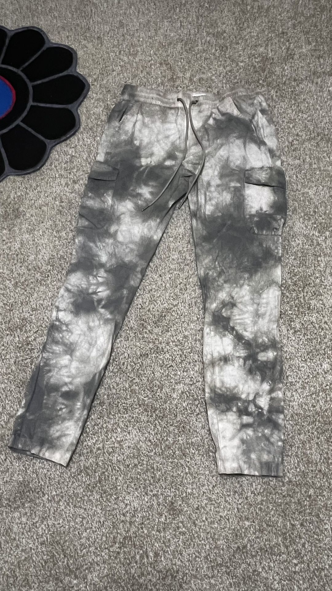 Acid wash camo cargo Joggers