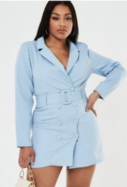 Missguided Blue Blazer Dress (size 18)