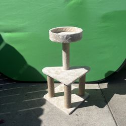  2-Tier Cat Tree - Small Cat Tower with Scratching Post