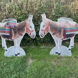 Mexican Theme Donkeys Backdrop Deco.