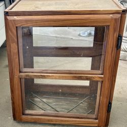 Small Wood And Glass Case