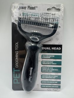 DUAL HEAD 9+ ROUNDED TEETH PET GROOMING TOOL