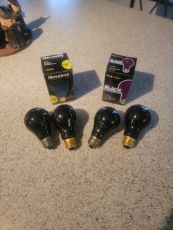 6 Halloween Black Light Bulbs