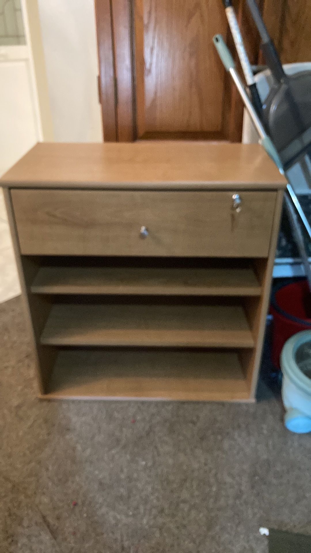 Locked drawer table