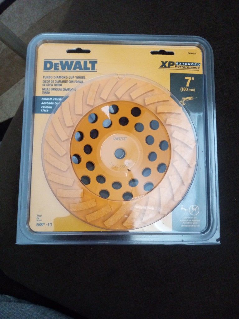 DeWalt XP 7" Turbo Diamond Cup Wheel