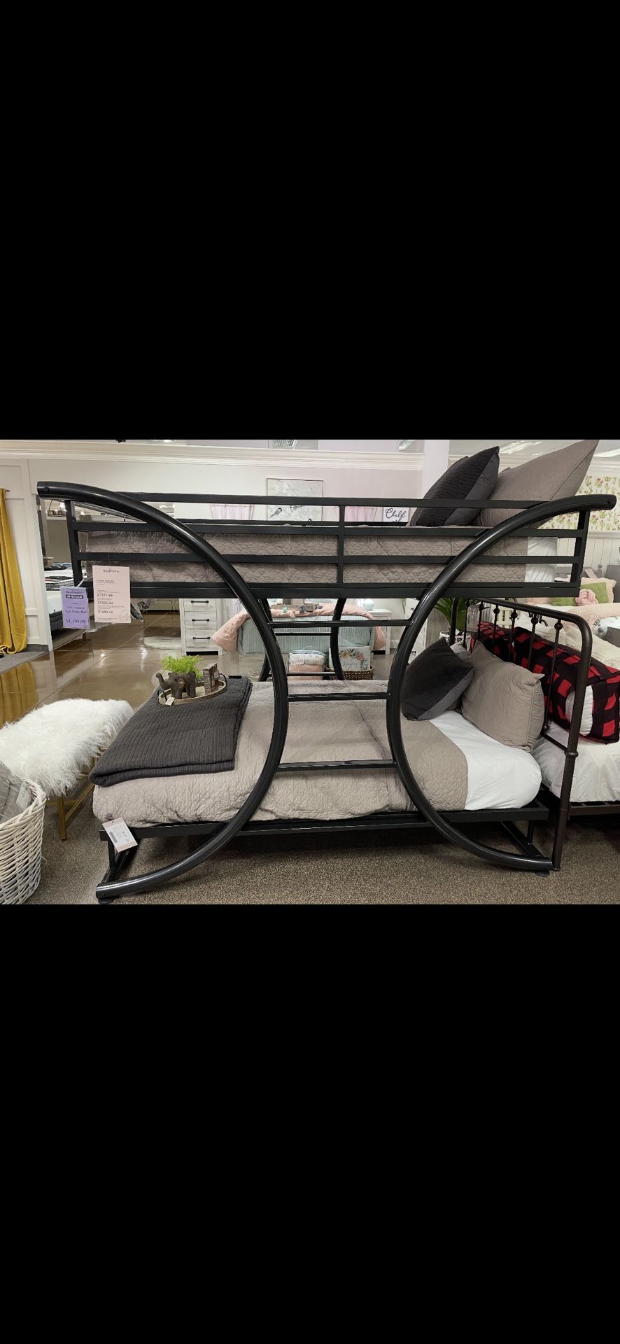 Full Size Black Metal Bunk Bed