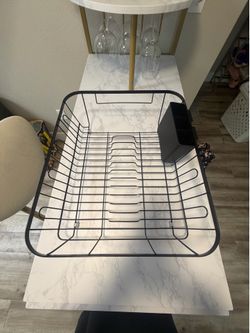 Black dish drying rack