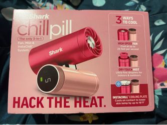 Shark Chillpill 3-in-1 Portable Fan Mist Cooling Plate Pink