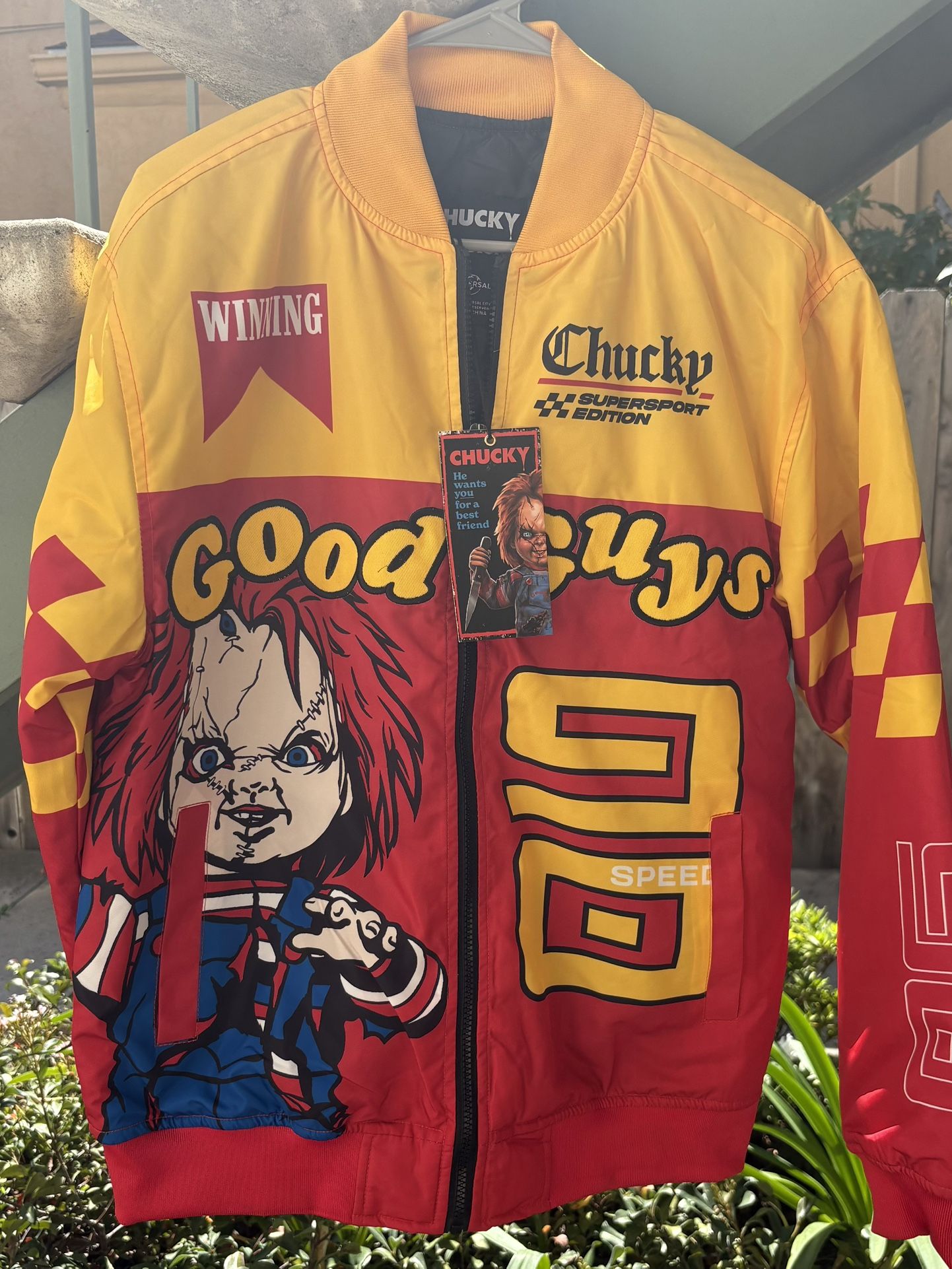 CHUCKY BOMBER JACKET FROM UNIVERSAL STUDIOS (SIZE MEDIUM and LARGE) 60$ EACH By B