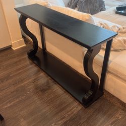 Black Wooden Entry Table 