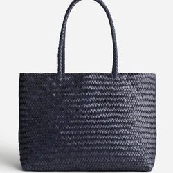 *NEW* The Handwoven Leather Tote ( color Nightmare)