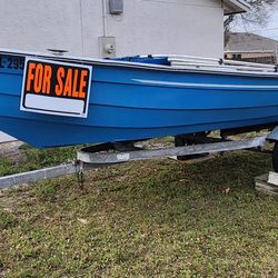 16ft boat for sale W/ Trolling Motor 