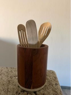 Wooden Utensils Holder