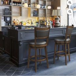 Swivel Counter Height Barstool 26 Inch Seat Bar Stools Kitchen Bar Chairs - New In Box 