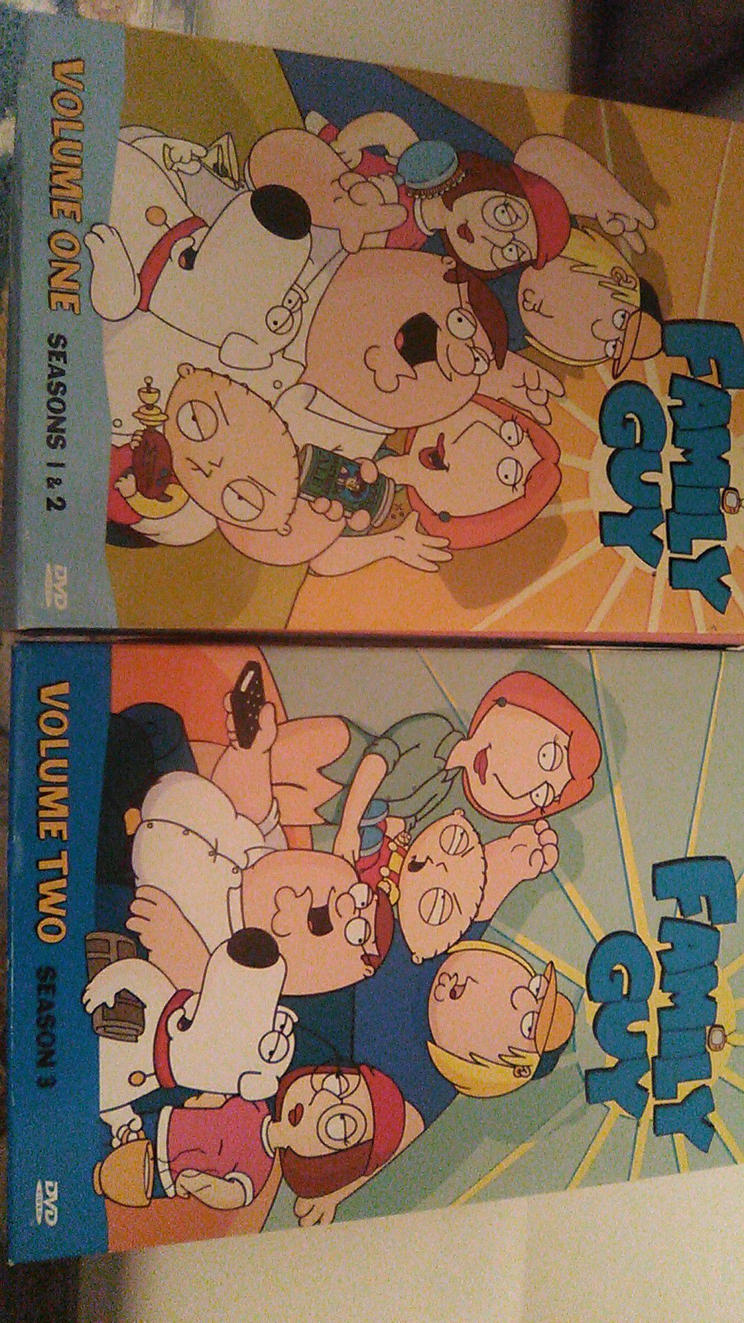 Family Guy volume 1 and 2 seasons 1&2 and 3