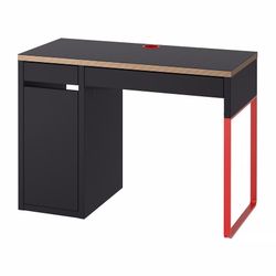 Used IKEA Compact Desk – Black & Red – Modern Design