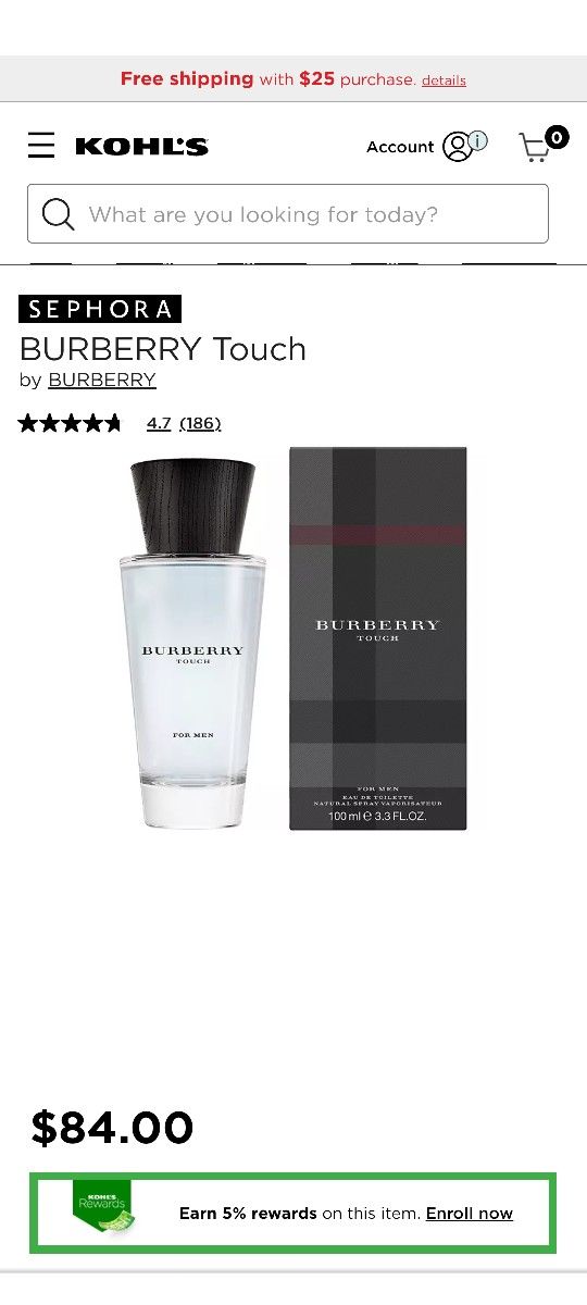 Burberry Touch For Men 3.3 Fl. Oz Brand New Unopened