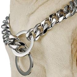 Dog Collar/small-medium-Breed/ Cuban Link/ Silver/16"/New