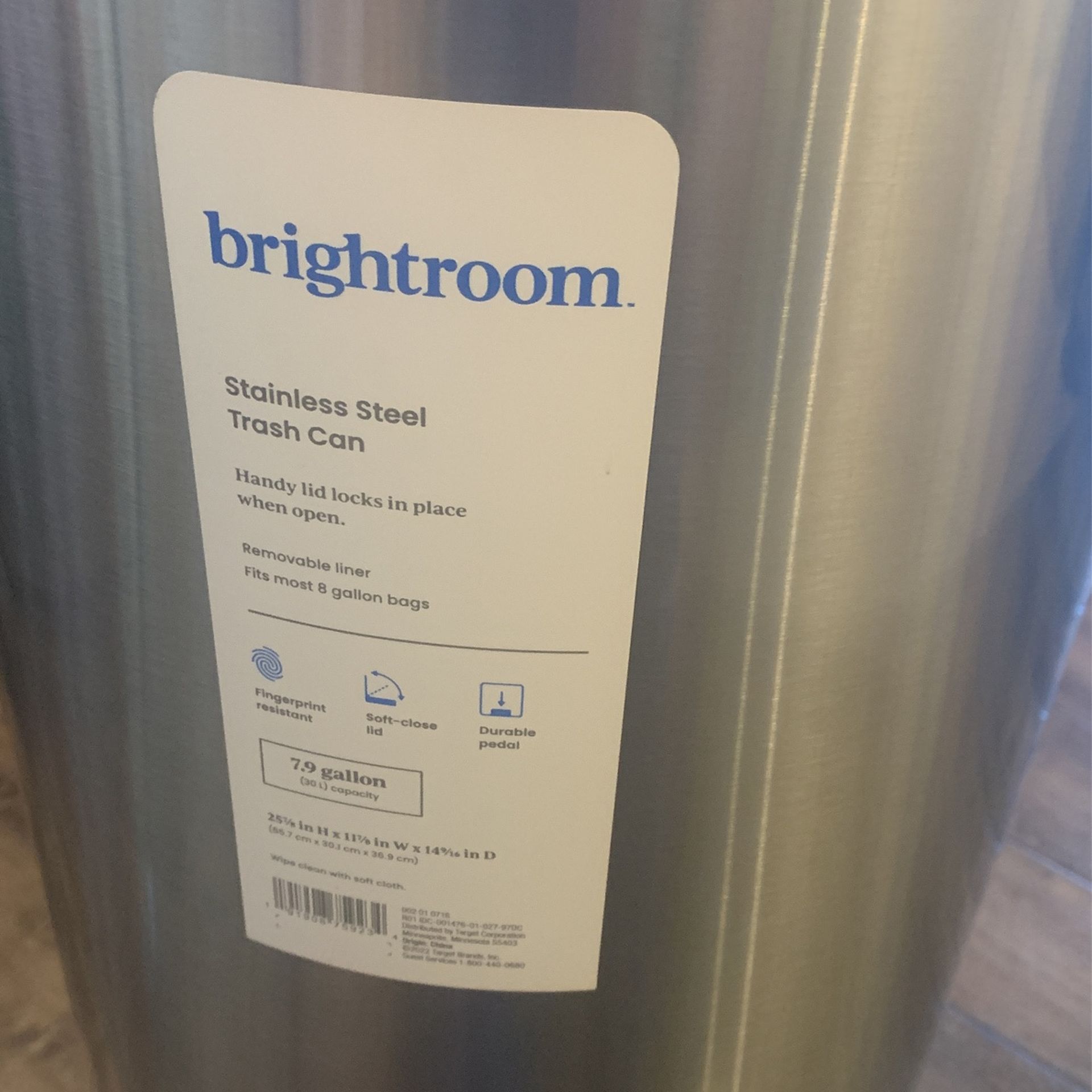 New Stainless Steel Trash Can