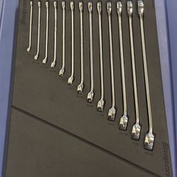 Snap-on Tools 13 pc 12-Point SAE Flank Drive® Plus Combination Wrench Set with PRO-FI™ Organization (1/4–15/16"