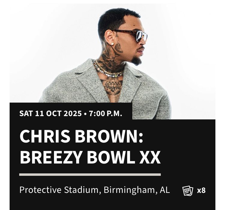 Chris Brown Today 8 Tickets