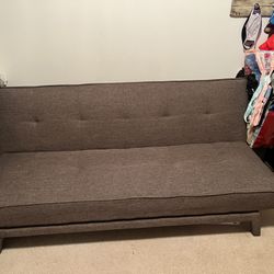 Grey Futon Style Couch Bed