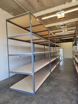 Boltlessl Shelving 96 in W x 48 in D Warehouse Storage Rack 5 Tier Similar to Uline Stronger Than Home Depot Lowes And Costco Delivery Available
