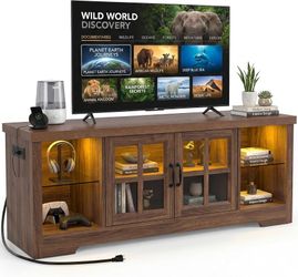 55" Farmhouse TV Stand - Brown