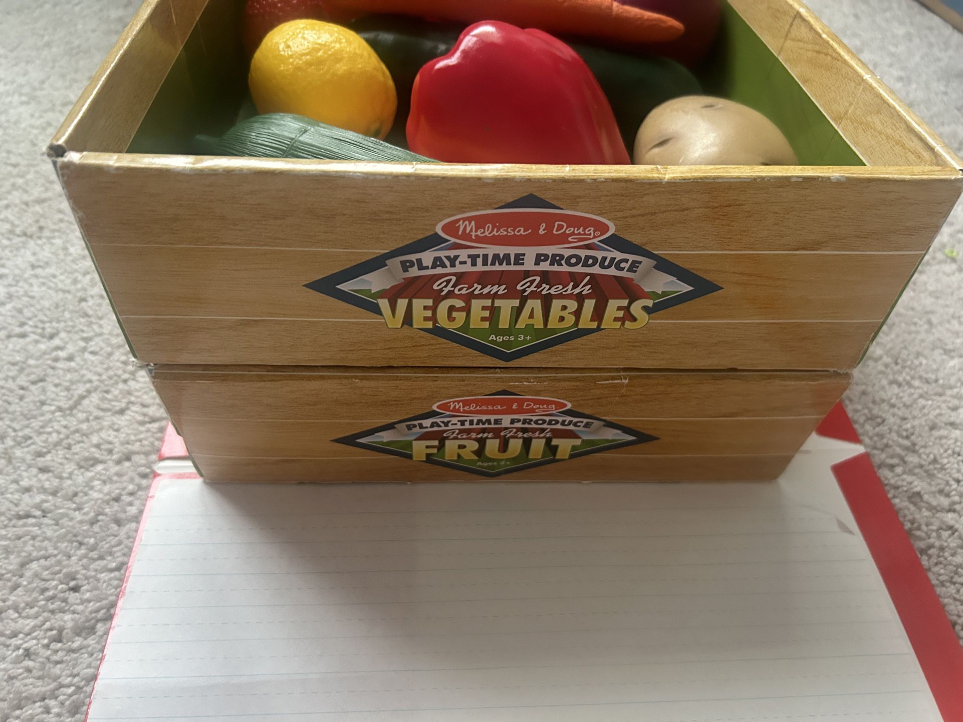 Pretend play food - Cereals ,Fruits and Vegetable set (Melissa and Dough)