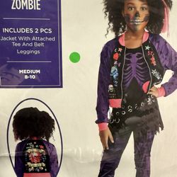 Punk Zombie Girls Costume size 8-10