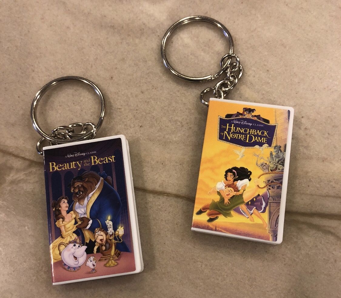 VHS Disney keychains