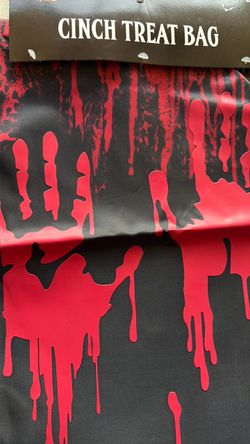 Halloween Cinch Treat Bag Blood Drip